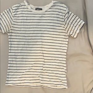 brandy melville black and navy blue striped top